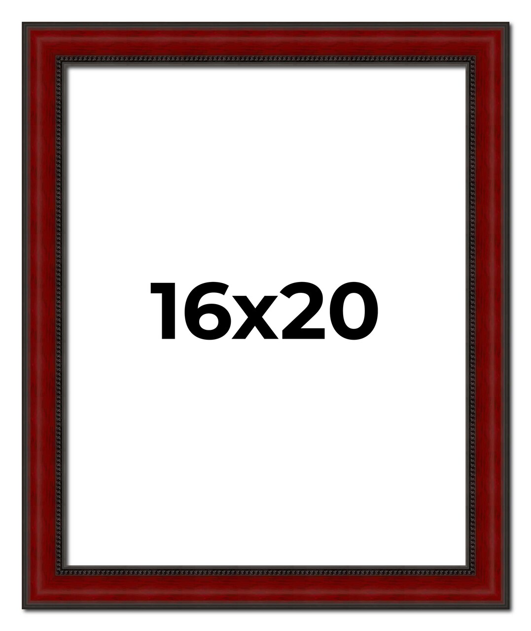 Weathered Red Picture Frame - UV Acrylic, Foam Board Backing, Hanging Hardware